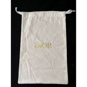 Authentic Dior Dust Bag Storage Cover Drawstring White 13" x 8.4"